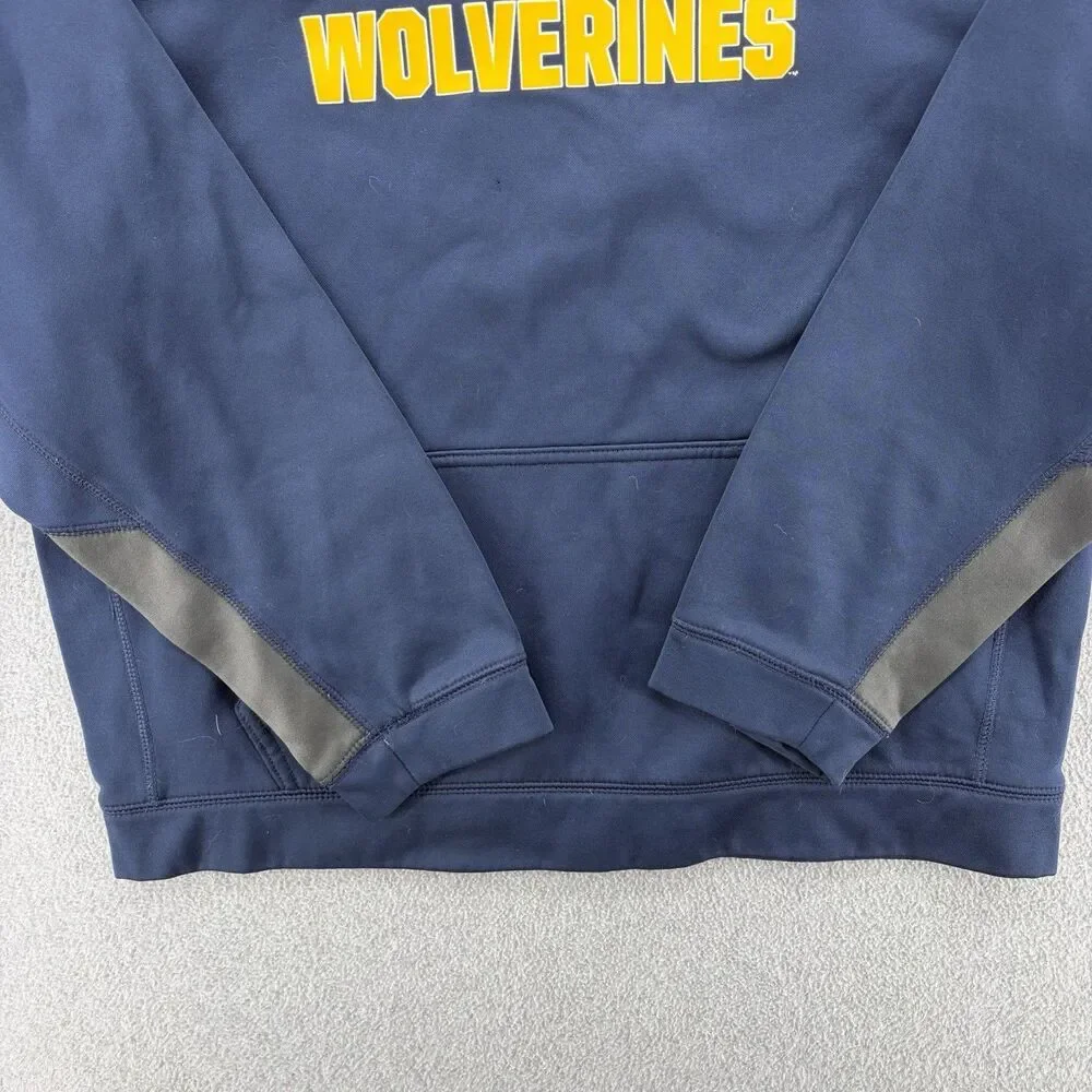 Nike Dri-FIT Michigan Wolverines Hoodie Youth XL Navy Football Pullover Blue